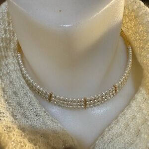 Vintage Marvella Pearl Choker Necklace